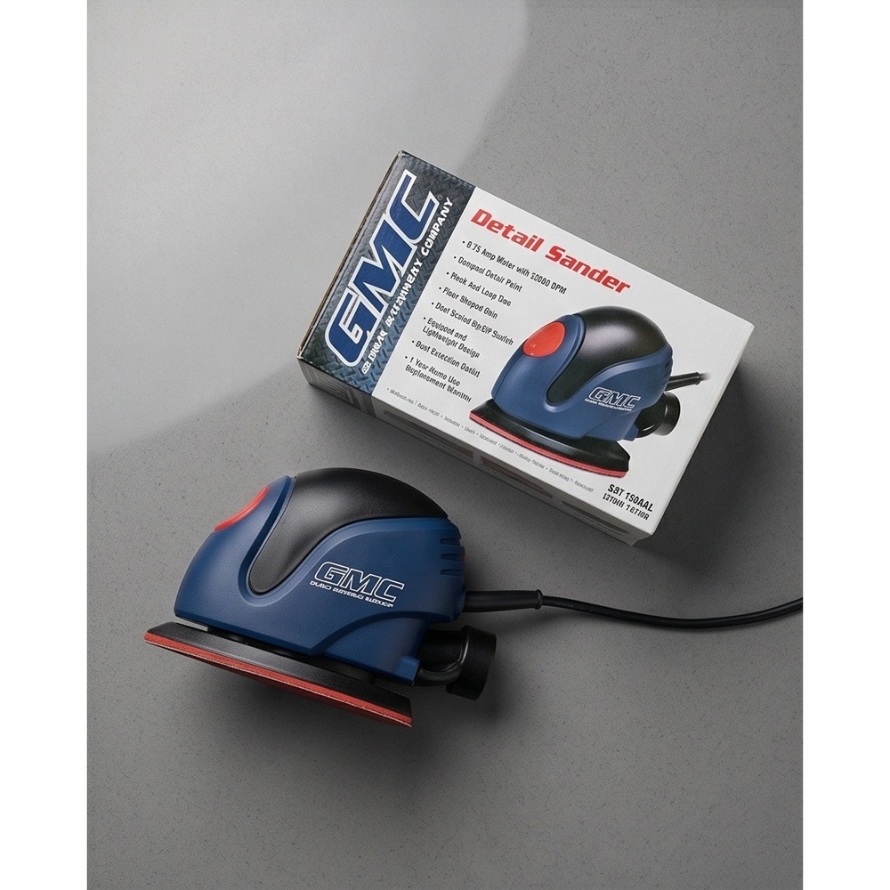 GMC KAT150AUL Vtg Detail Sander 0.75 Amp 12000 OPM Blue Black *For Parts‎ Only*